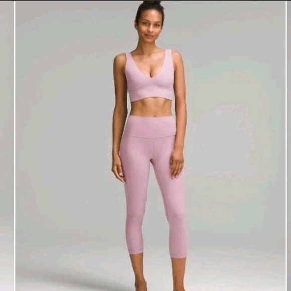 lululemon athletica Pants - Lululemon Align High Rise Crop 23" Lined Leggings Rose Blush Womens 14